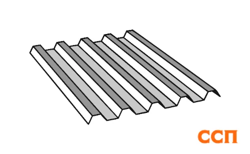 Профлист Н57-750-0,6 пластиковый